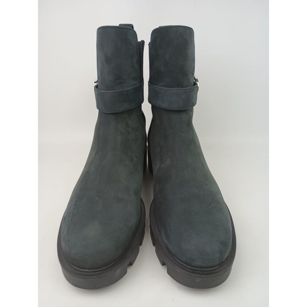 Christian Louboutin Black Nubuck CL Logo Lug Sole Chelsea Boots Size 42 - Picture 3 of 7